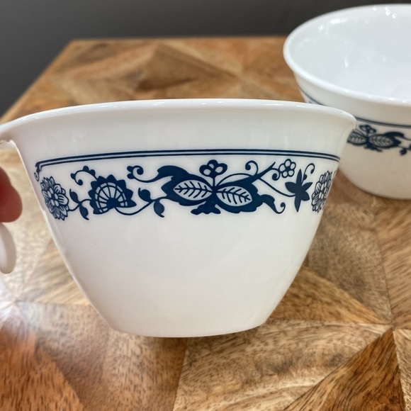 Vintage Corelle by Corning Blue Tea Cups, Set of 2 - Picture 2 of 10